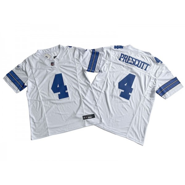 Dallas Cowboys #4 Dak Prescott White Vapor F.U.S.E. Limited Jersey