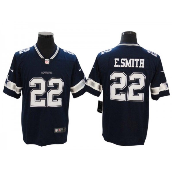 Dallas Cowboys #22 Emmitt Smith Navy Vapor Limited Jersey