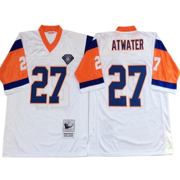 Denver Broncos #27 Steve Atwater 1994 Throwback White Jersey