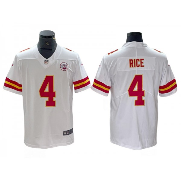 Kansas City Chiefs #4 Rashee Rice White Vapor Limited Jersey