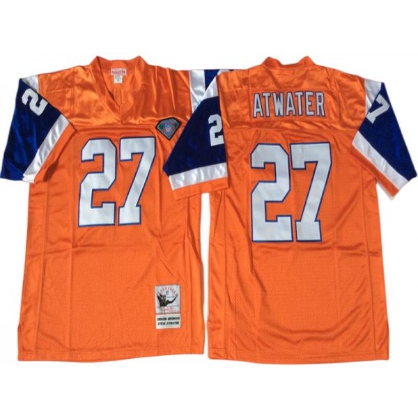 Denver Broncos #27 Steve Atwater 1994 Throwback Orange Jersey