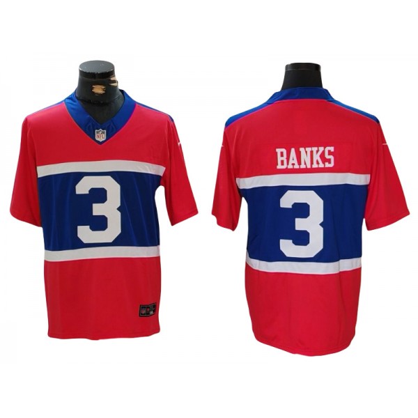 New York Giants #3 Deonte Banks Century Red Alternate Vapor F.U.S.E. Limited Jersey