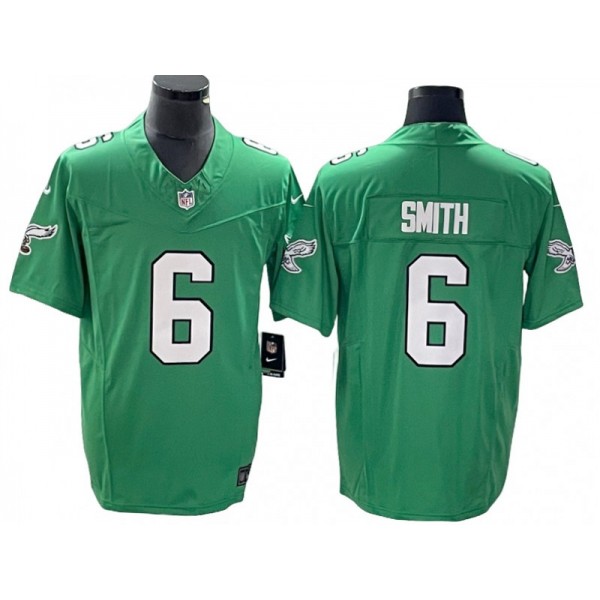 Philadelphia Eagles #6 DeVonta Smith Kelly Green Alternate Vapor F.U.S.E. Limited Jersey