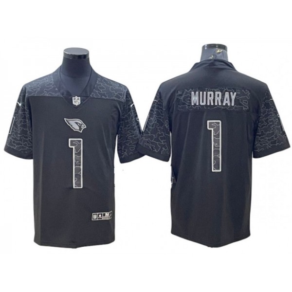 Arizona Cardinals #1 Kyler Murray Black RFLCTV Limited Jersey