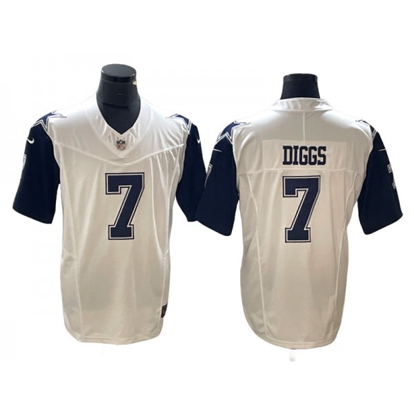 Dallas Cowboys #7 Trevon Diggs White Alternate Vapor F.U.S.E. Limited Jersey