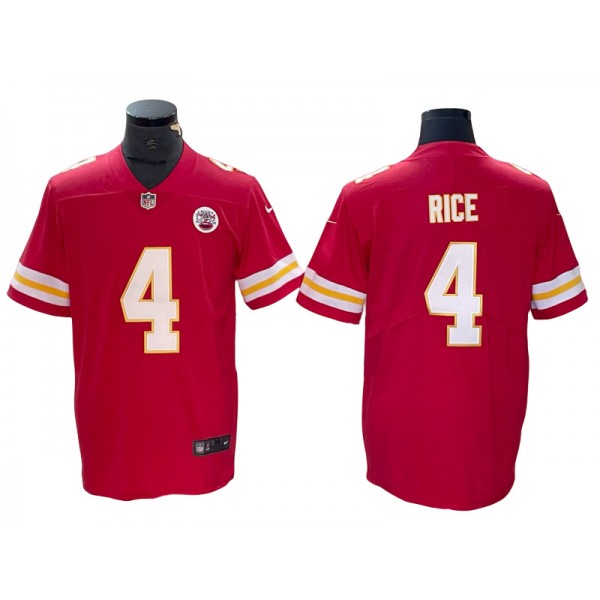 Kansas City Chiefs #4 Rashee Rice Red Vapor Limited Jersey