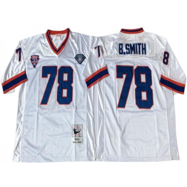 Buffalo Bills #78 Bruce Smith 1994 Throwback White Jersey