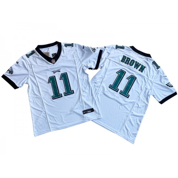 Philadelphia Eagles #11 A.J. Brown White Vapor F.U.S.E. Limited Jersey