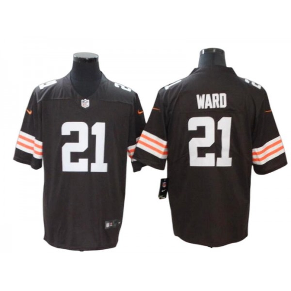 Cleveland Browns #21 Denzel Ward Brown Vapor Limited Jersey