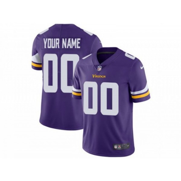 Minnesota Vikings #00 Purple Vapor Limited Custom Jersey