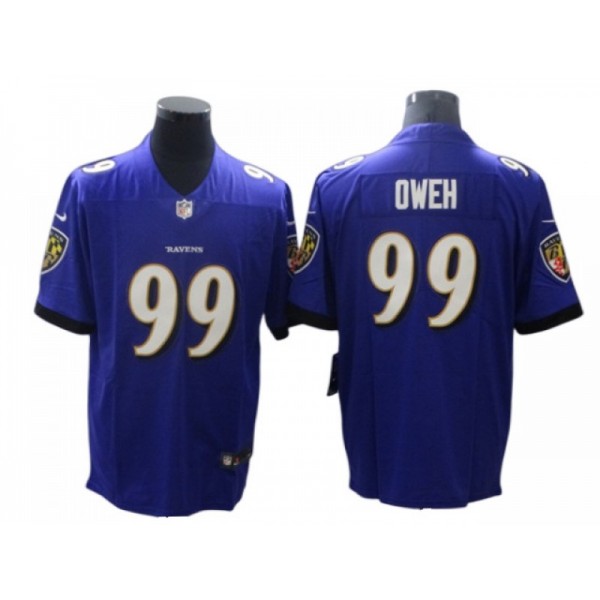 Baltimore Ravens #99 Odafe Oweh Purple Vapor Limited Jersey