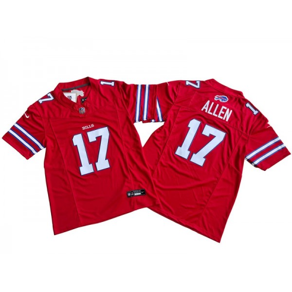 Buffalo Bills #17 Josh Allen Red Vapor F.U.S.E. Limited Jersey