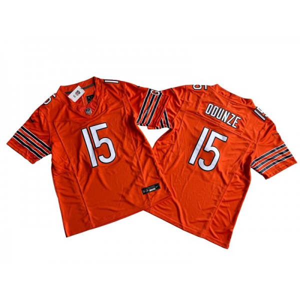 Chicago Bears #15 Rome Odunze Orange Vapor F.U.S.E. Limited Jersey