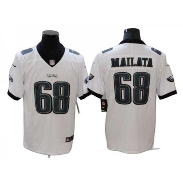 Philadelphia Eagles #68 Jordan Mailata White Vapor Limited Jersey