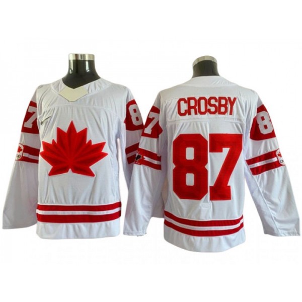 2022 Winter Olympics Team Canada #87 Sidney Crosby White Hockey Jersey