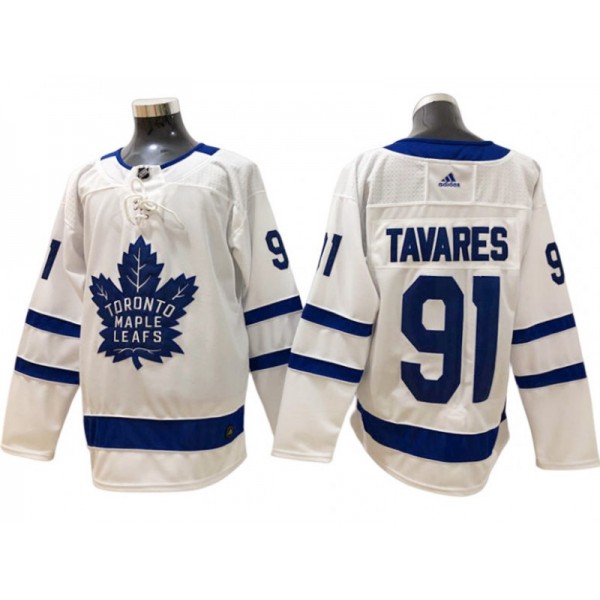 Toronto Maple Leafs #91 John Tavares White Away Jersey