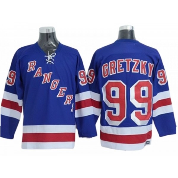 New York Rangers #99 Wayne Gretzky Blue Vintage CCM Jersey