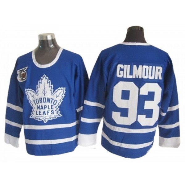 Toronto Maple Leafs #93 Doug Gilmour 1991 CCM Vintage 75th Blue Jersey