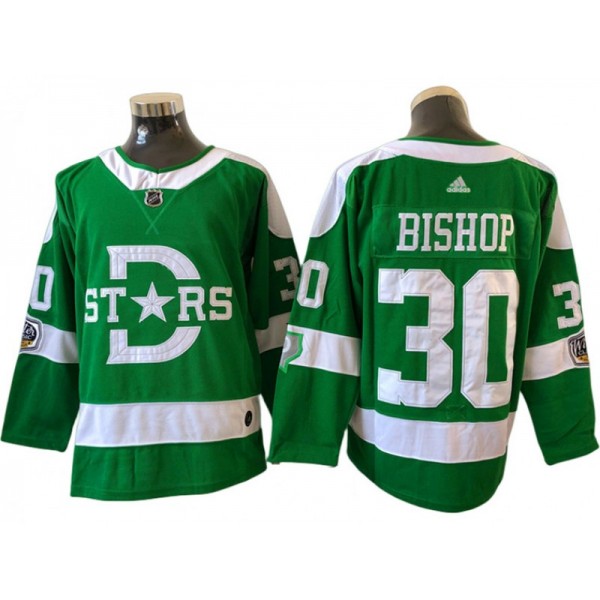 Dallas Stars #30 Ben Bishop Green 2020 Winter Classic Jersey