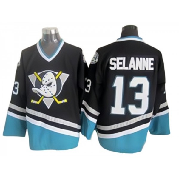 Anaheim Mighty Ducks #13 Teemu Selanne Black 2005 Vintage CCM Jersey