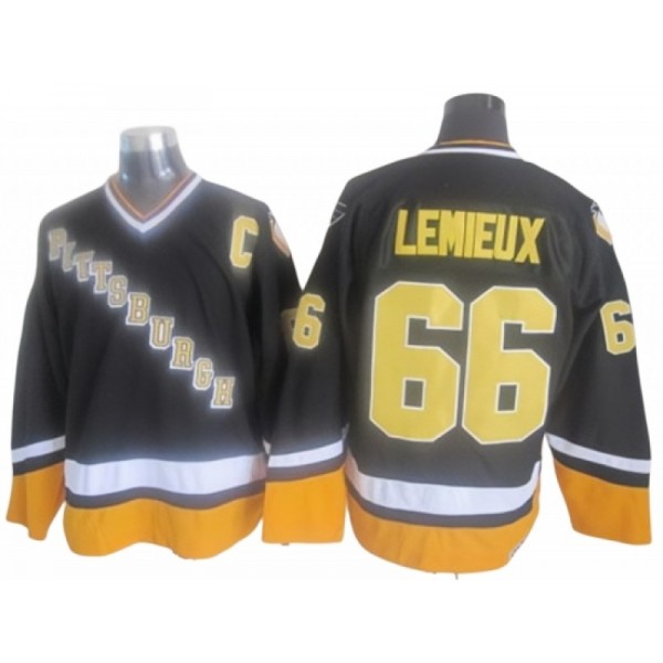 Pittsburgh Penguins #66 Mario Lemieux 1996 CCM Vintage Black Jersey