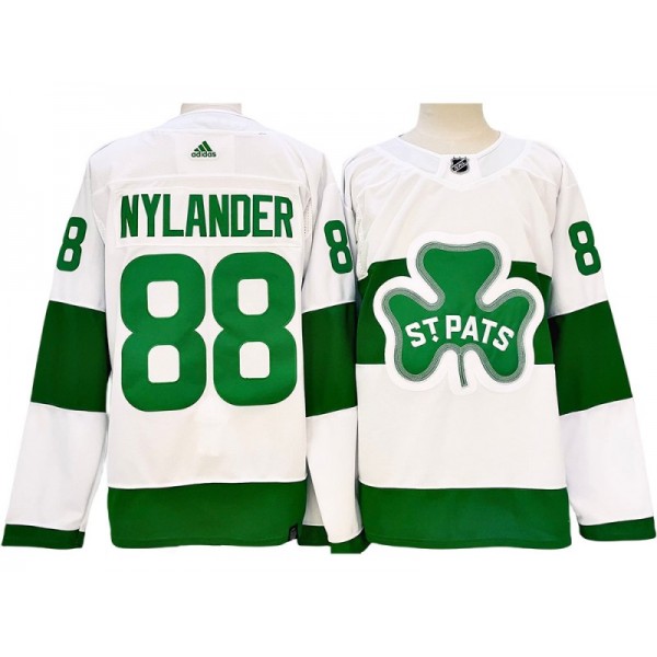 Toronto Maple Leafs #88 William Nylander White St. Patricks Alternate Jersey