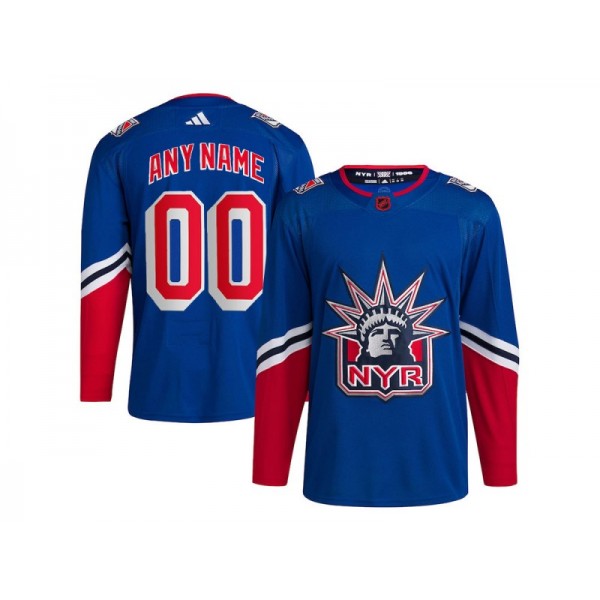 New York Rangers #00 Blue Reverse Retro 2.0 Custom Jersey