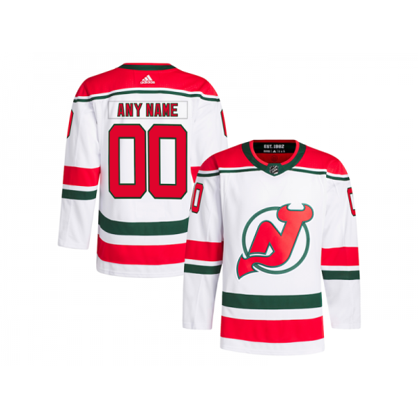 New Jersey Devils #00 White Alternate Custom Jersey