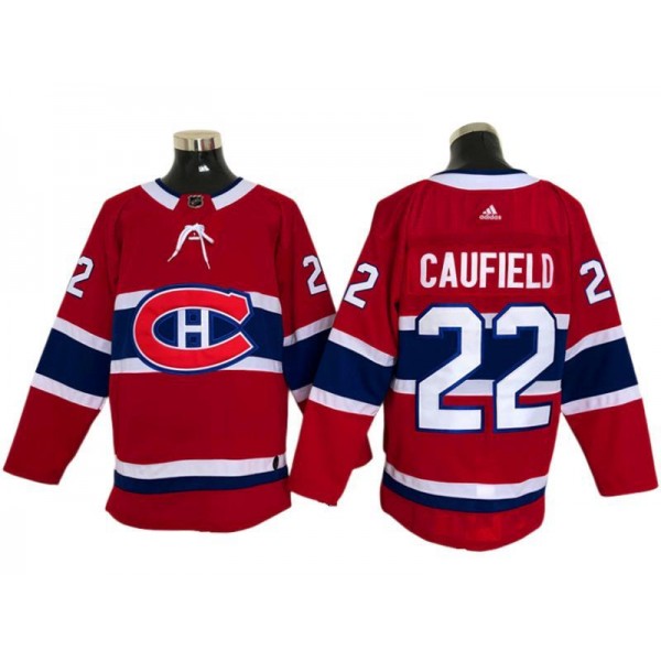 Montreal Canadiens #22 Cole Caufield Red Home Jersey