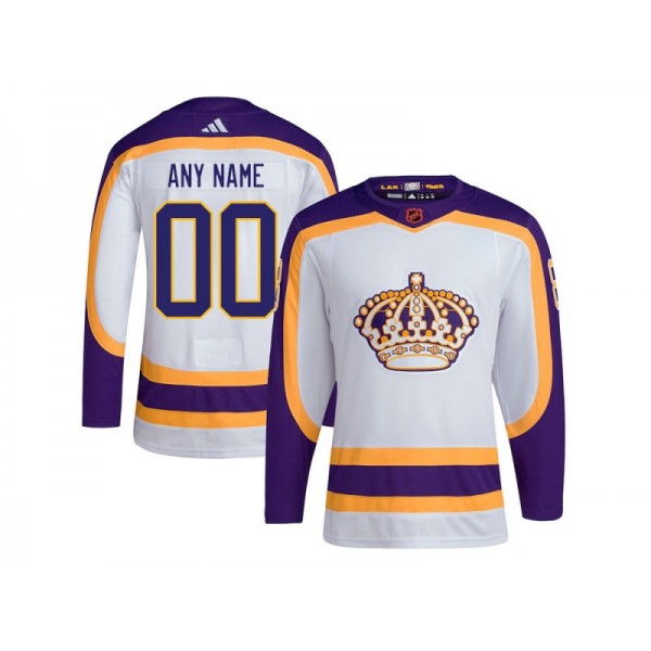 Los Angeles Kings #00 White Reverse Retro 2.0 Custom Jersey