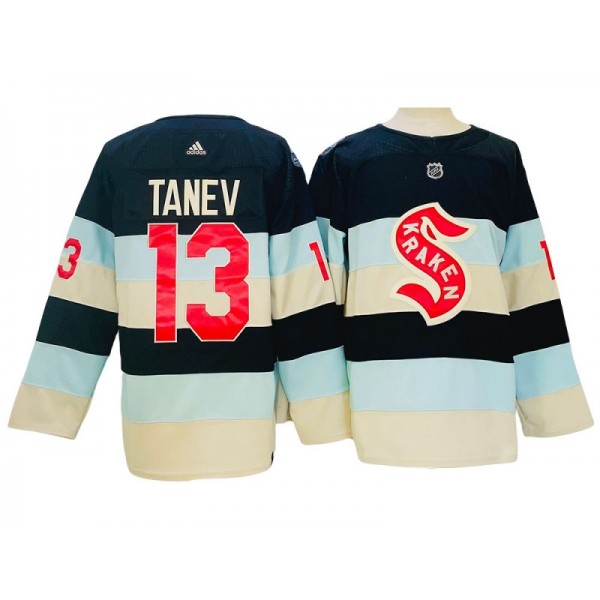 Seattle Kraken #13 Brandon Tanev Blue 2024 Winter Classic Jersey