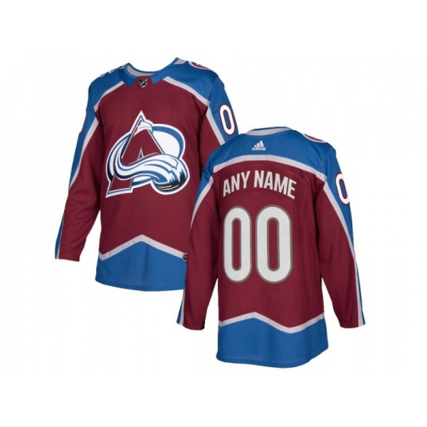 Colorado Avalanche #00 Burgundy Home Custom Jersey