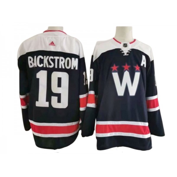 Washington Capitals #19 Nicklas Backstrom Navy Alternate Jersey