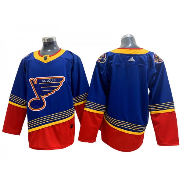 St. Louis Blues Blank Blue-Red Vintage Jersey