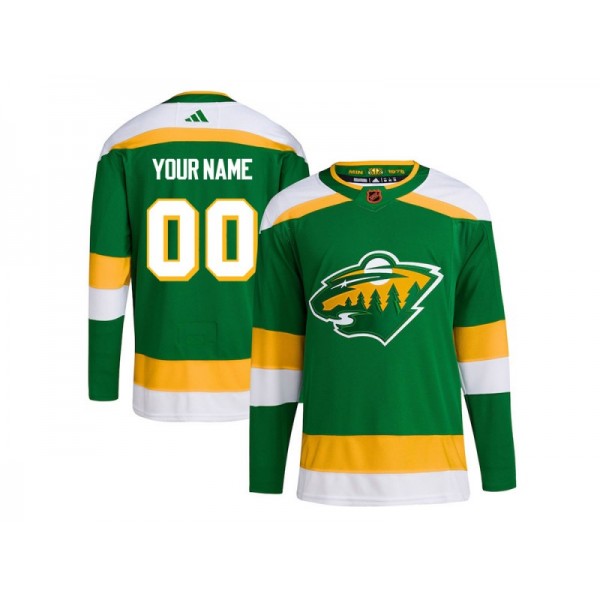 Minnesota Wild #00 Green Reverse Retro 2.0 Custom Jersey