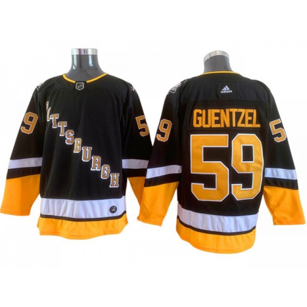 Pittsburgh Penguins #59 Jake Guentzel Black 2021/22 Alternate Jersey