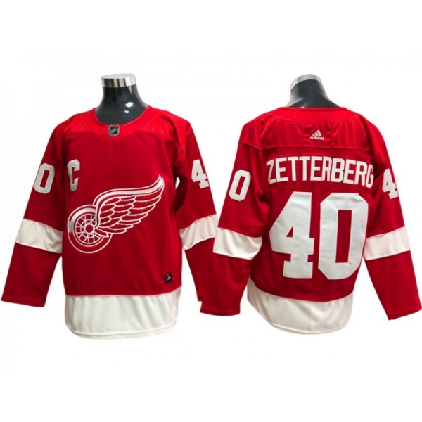 Detroit Red Wings #40 Henrik Zetterberg Red Home Jersey