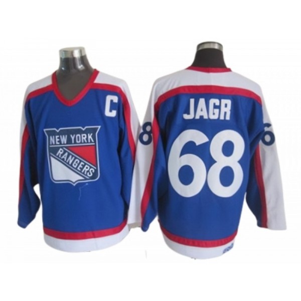 New York Rangers #68 Jaromir Jagr 1977 CCM Throwback Blue Jersey