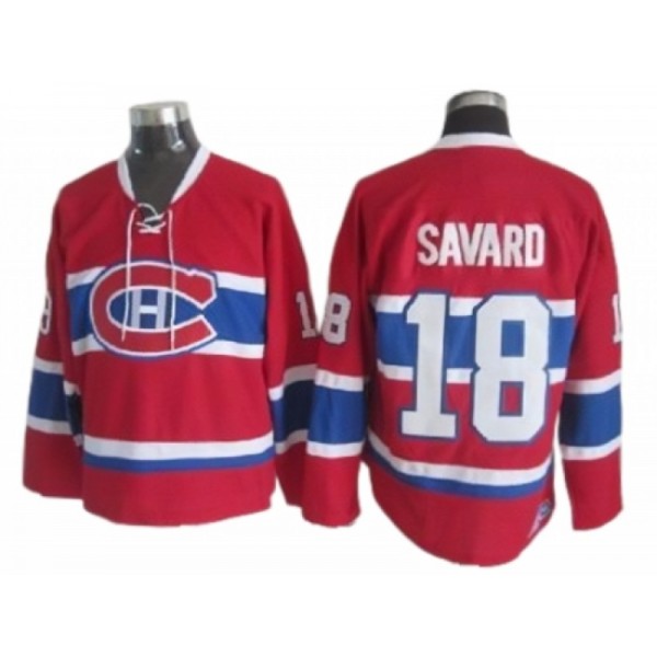 Montreal Canadiens #18 Serge Savard Red Vintage CCM Jersey