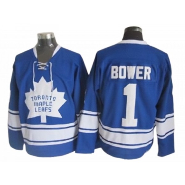 Toronto Maple Leafs #1 Johnny Bower 1967 CCM Vintage Blue Jersey