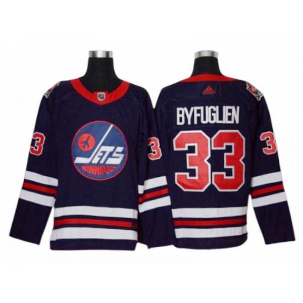 Winnipeg Jets #33 Dustin Byfuglien Navy Heritage Classic Jersey