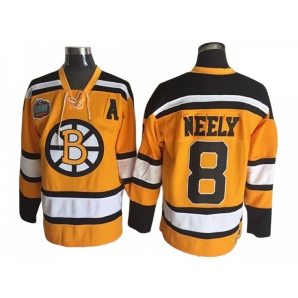 Boston Bruins #8 Cam Neely Yellow 2010 Winter Classic CCM Jersey