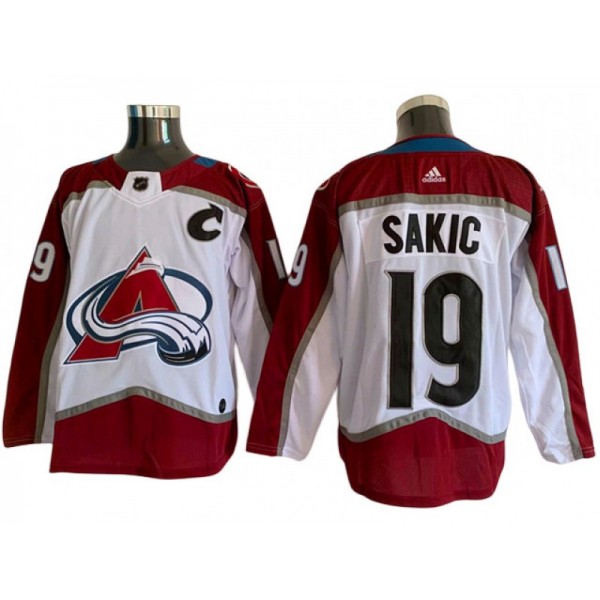 Colorado Avalanche #19 Joe Sakic White Jersey