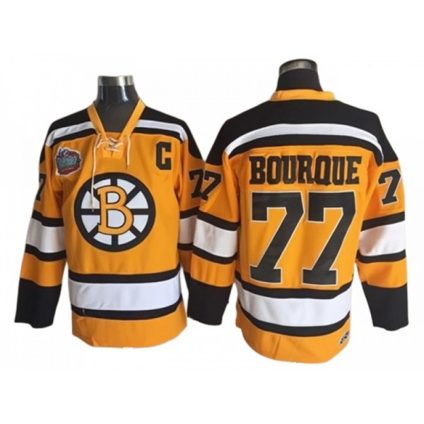 Boston Bruins #77 Ray Bourque Yellow 2010 Winter Classic CCM Jersey