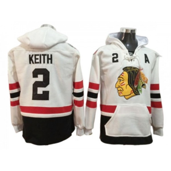 Chicago Blackhawks #2 Duncan Keith White Hoodie