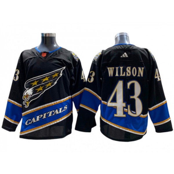 Washington Capitals #43 Tom Wilson Black Reverse Retro 2.0 Jersey