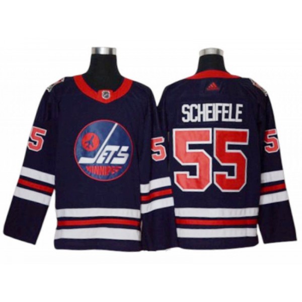 Winnipeg Jets #55 Mark Scheifele Navy Heritage Classic Jersey