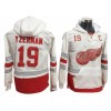 Detroit Red Wings #19 Steve Yzerman Hoodie - Red/White