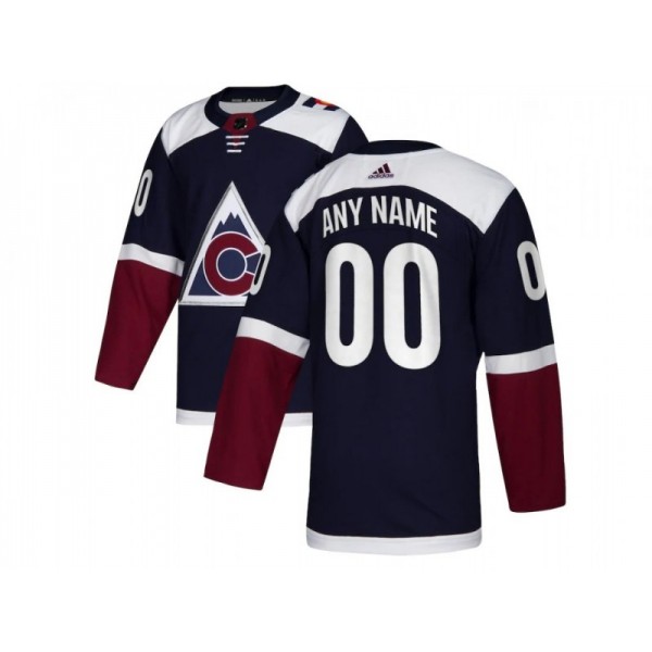 Colorado Avalanche #00 Navy Alternate Custom Jersey