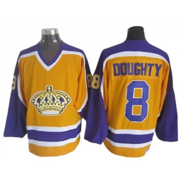 Los Angeles Kings #8 Drew Doughty Yellow 1980 Vintage CCM Jersey